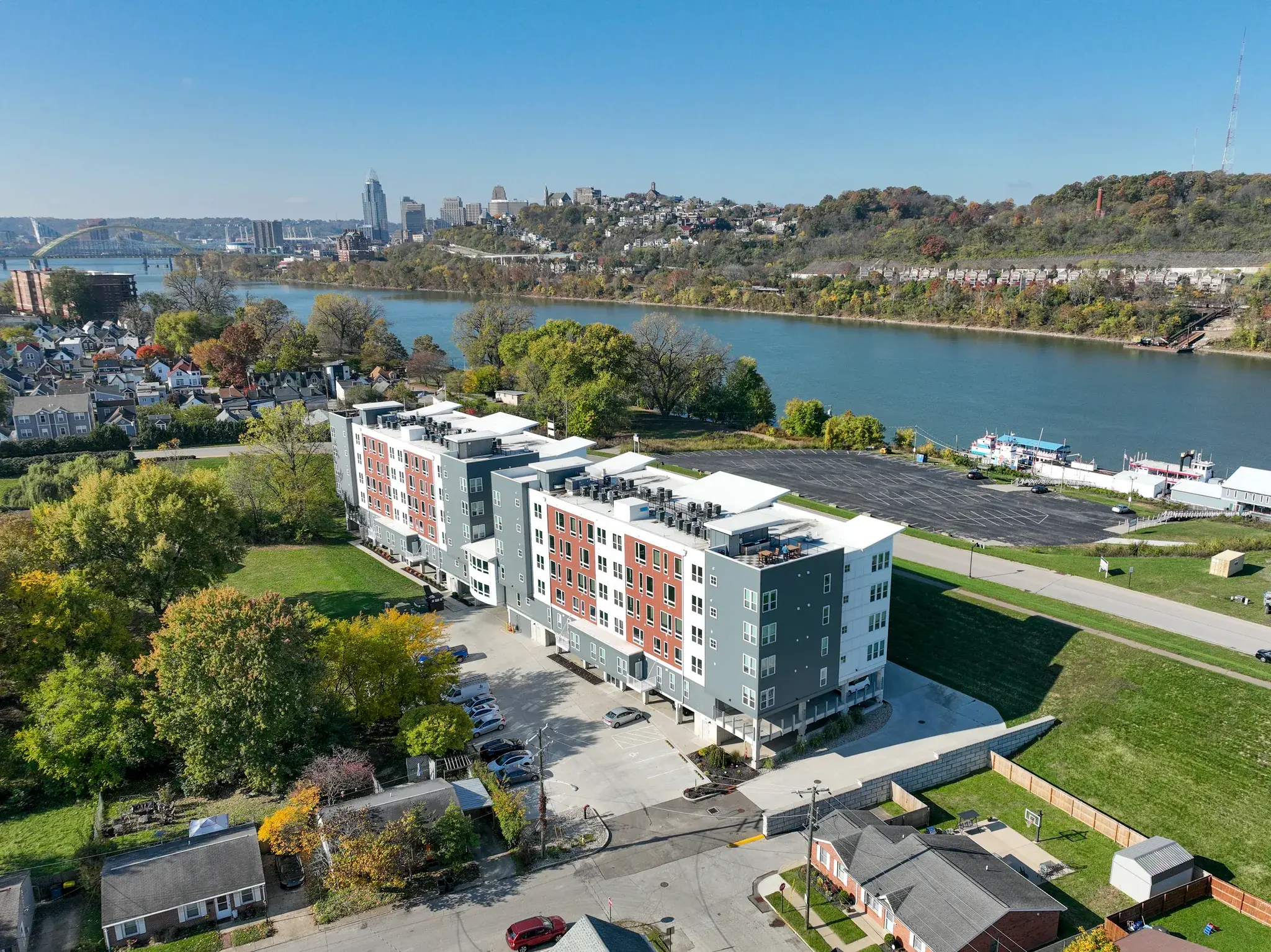 Aerial view of the property