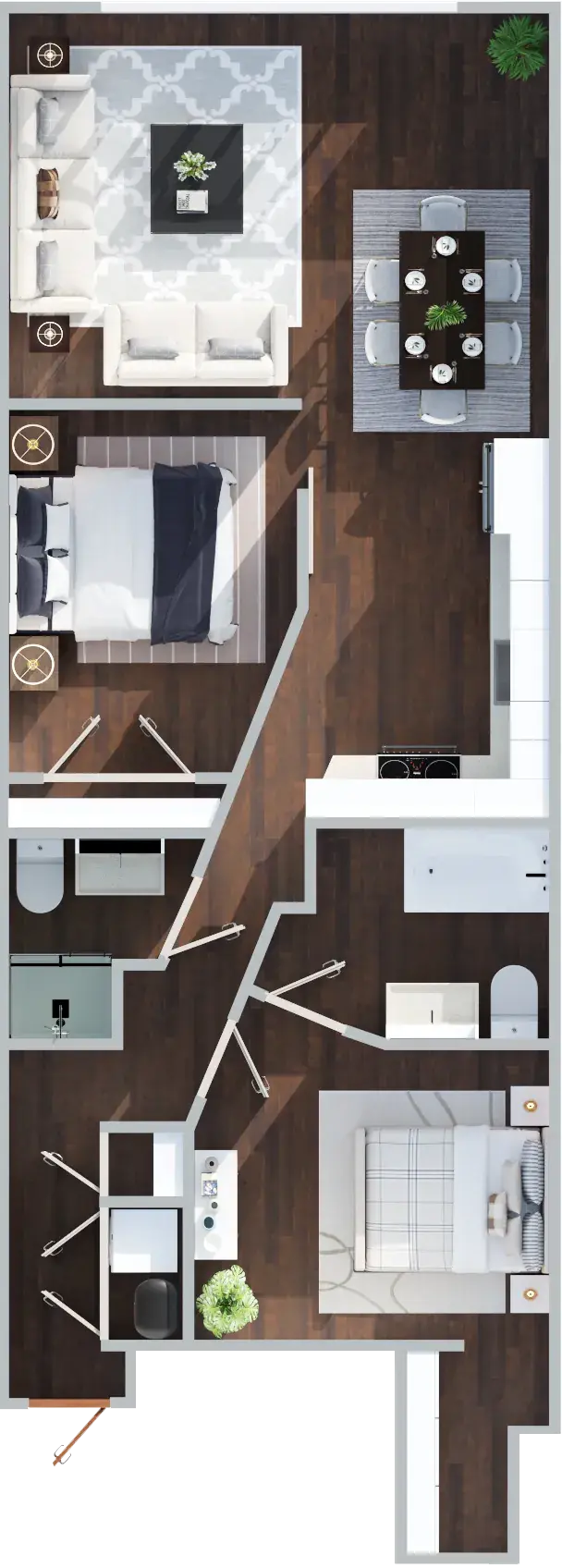 The Haven floor plan - 2 bed 2 bath